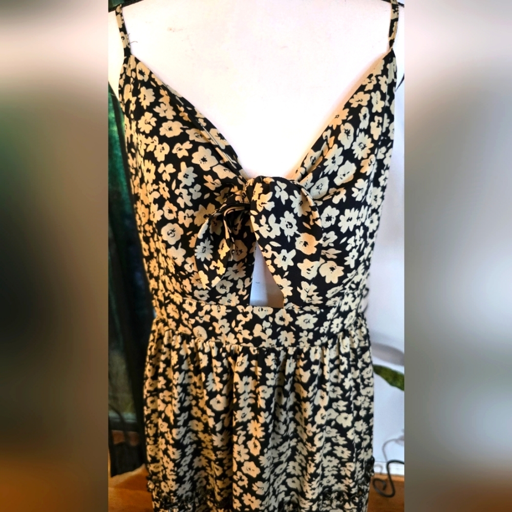 Tie Front Floral Summer Dress